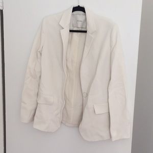 Adam Lippes Ivory Boxy Blazer